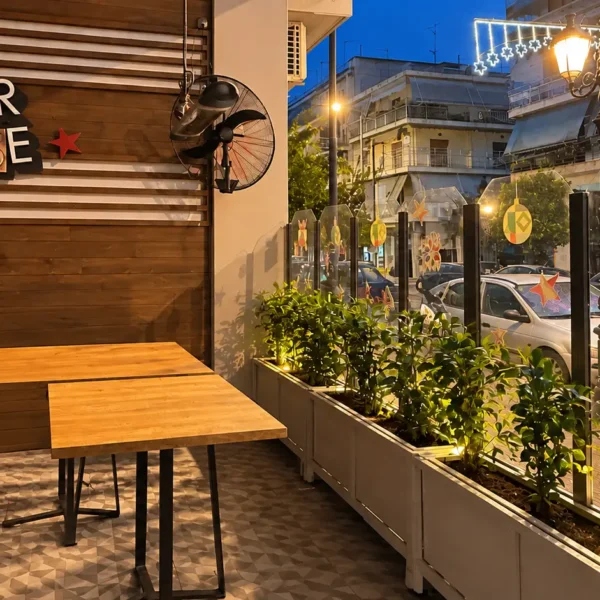 Έργο σε κατάστημα μπέργκερ